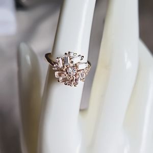 Gold and Crystal Ring